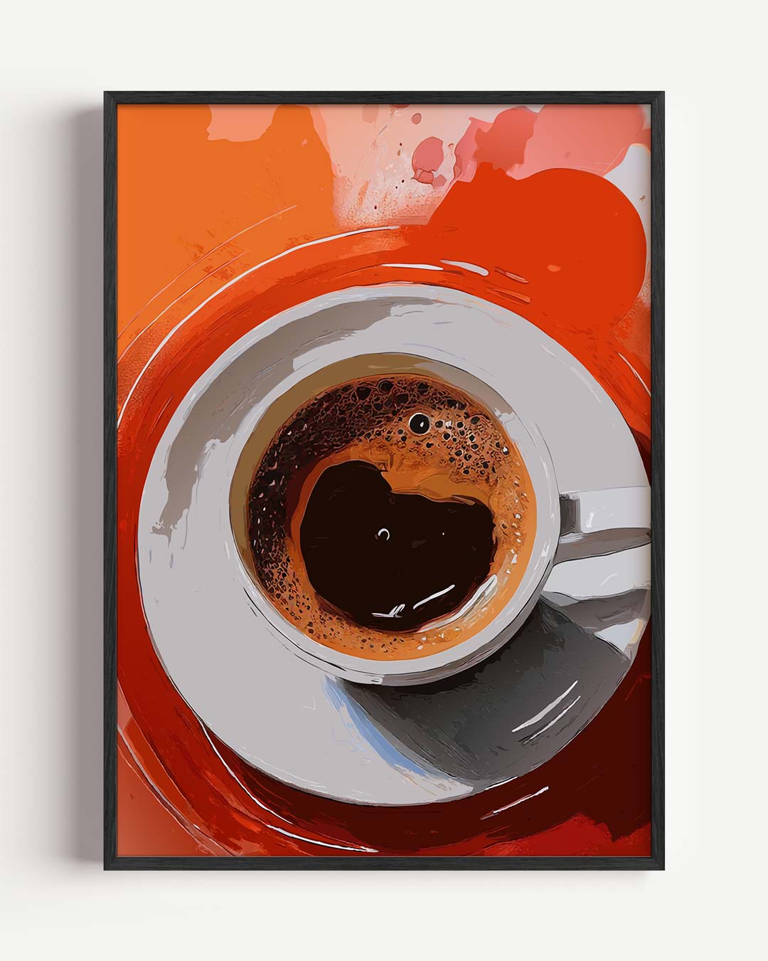 Warm Hart Cappuccino Poster-WallArtistic