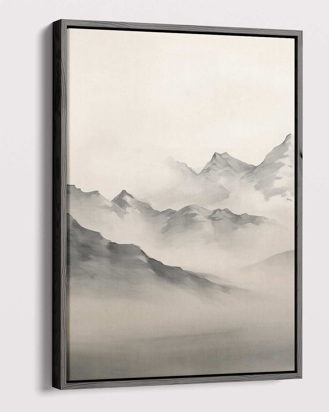 Sereen Berglandschap in Mist Kunstwerk-canvas-dibond-plexiglas-wanddecoratie-WallArtistic