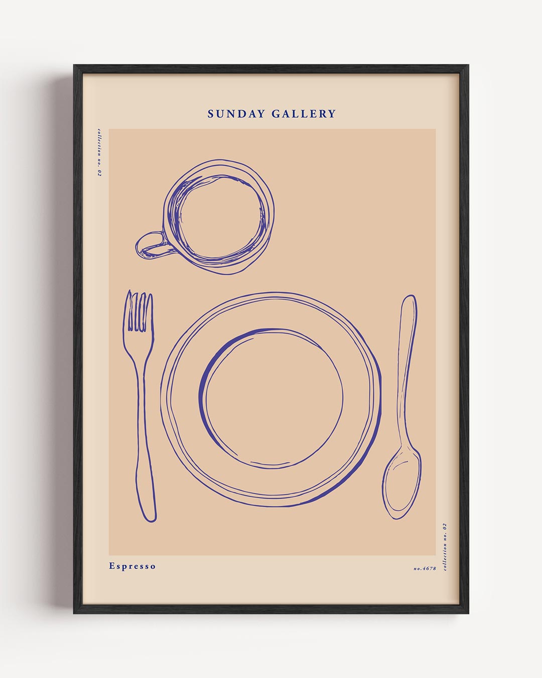 Stijlvolle Espresso Tafeldecor Poster-WallArtistic