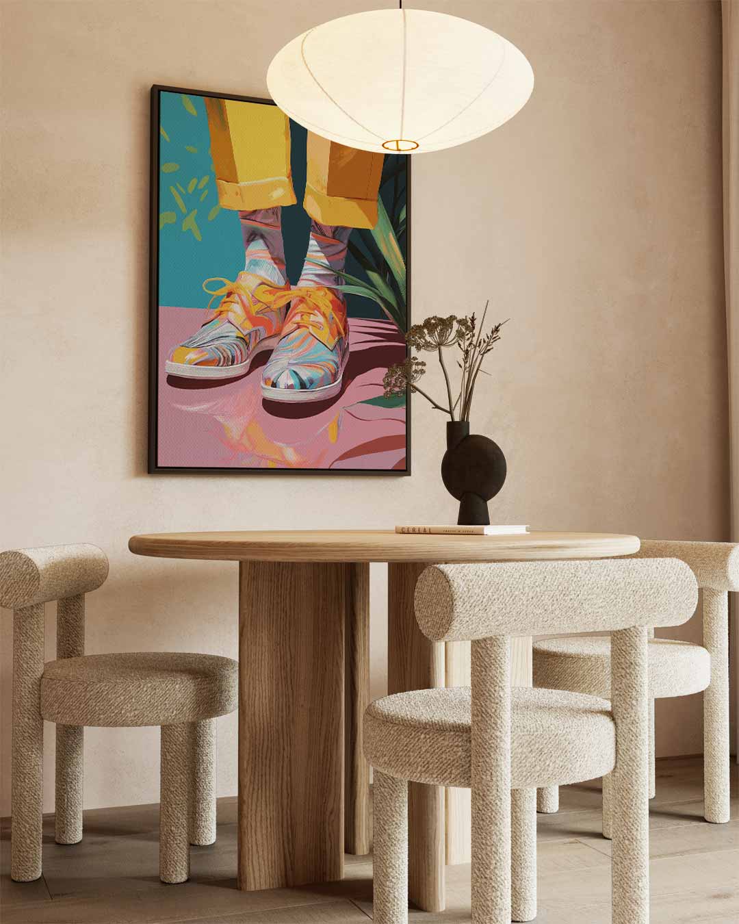 Kleurrijke Lente Wandeling Kunstwerk-canvas-dibond-plexiglas-wanddecoratie-WallArtistic