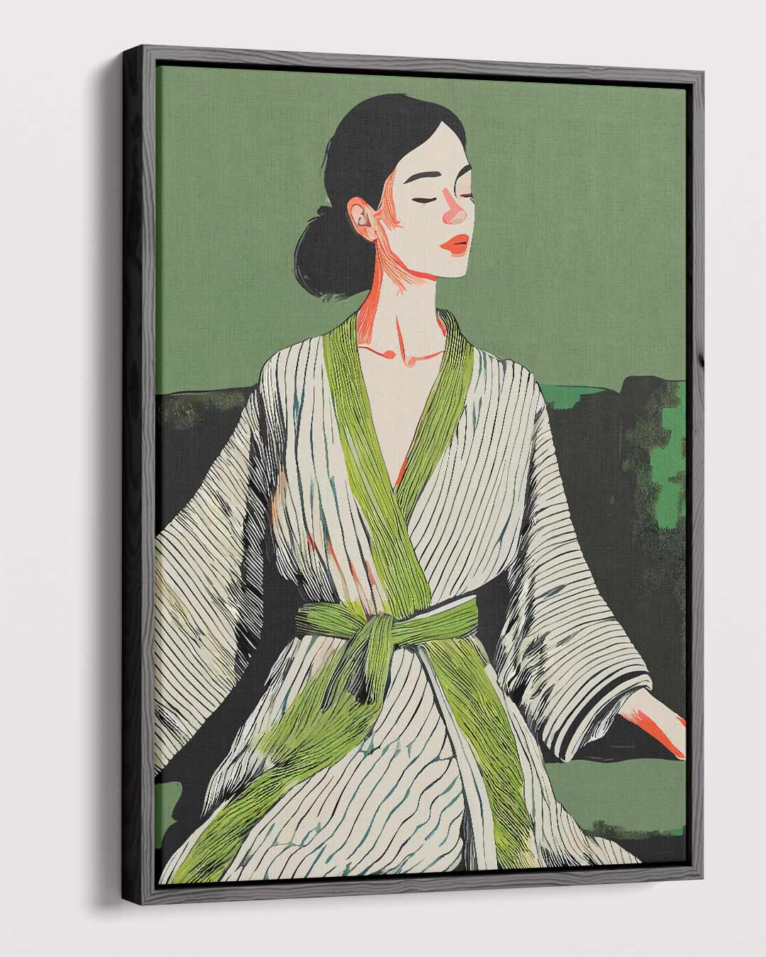 Rust in Groen Kunstwerk-canvas-dibond-plexiglas-wanddecoratie-WallArtistic