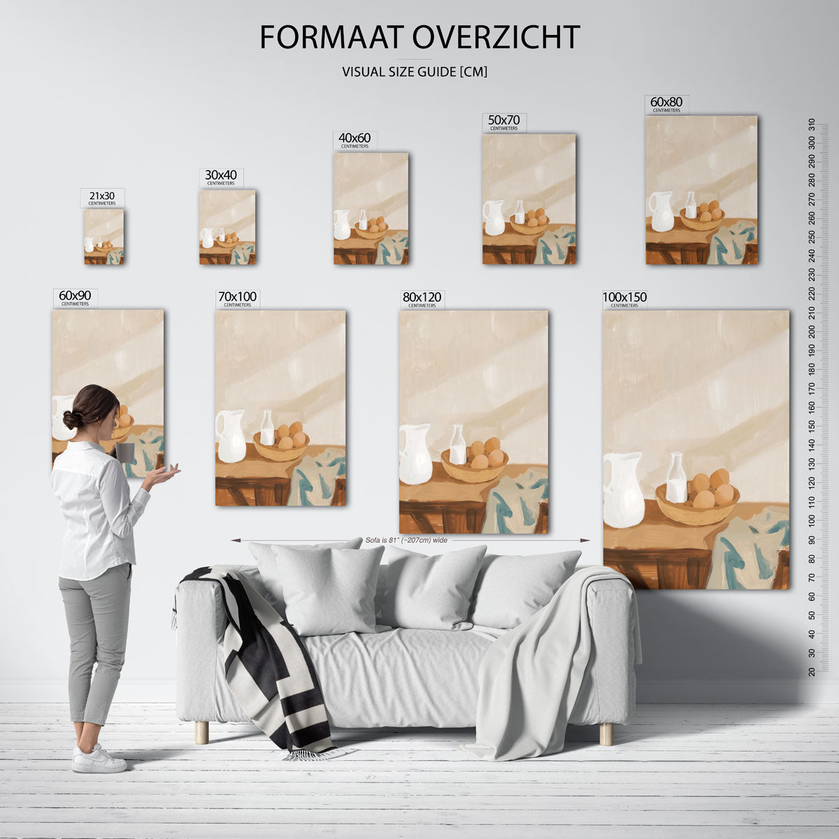 Stilleven met kan en eieren Poster