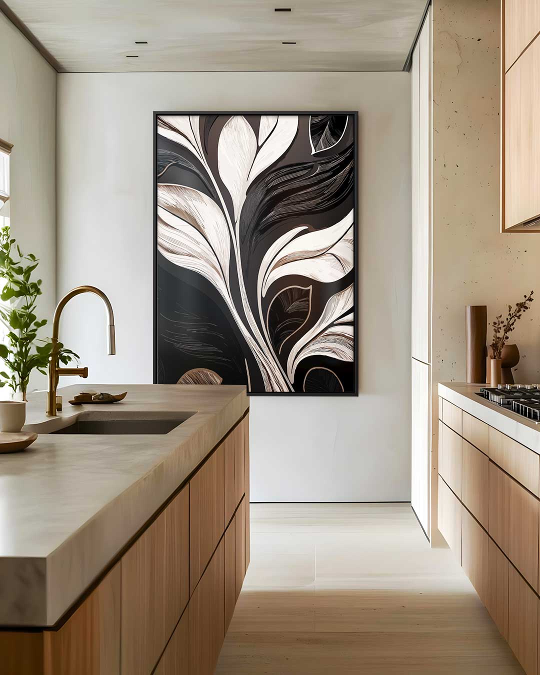 Elegant Botanisch Kunstwerk Kunstwerk-canvas-dibond-plexiglas-wanddecoratie-WallArtistic