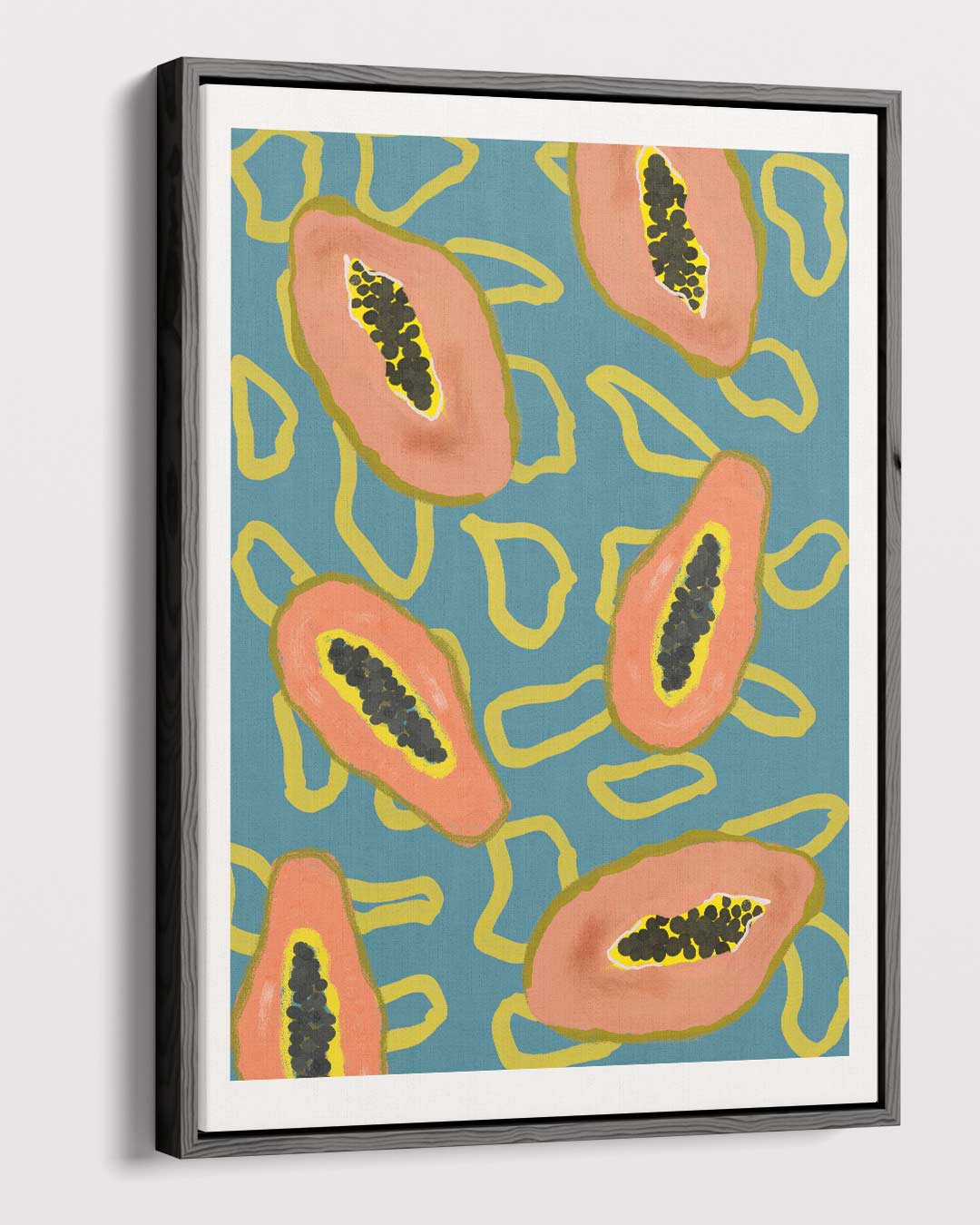 Tropische Papaya Print Kunstwerk-canvas-dibond-plexiglas-wanddecoratie-WallArtistic