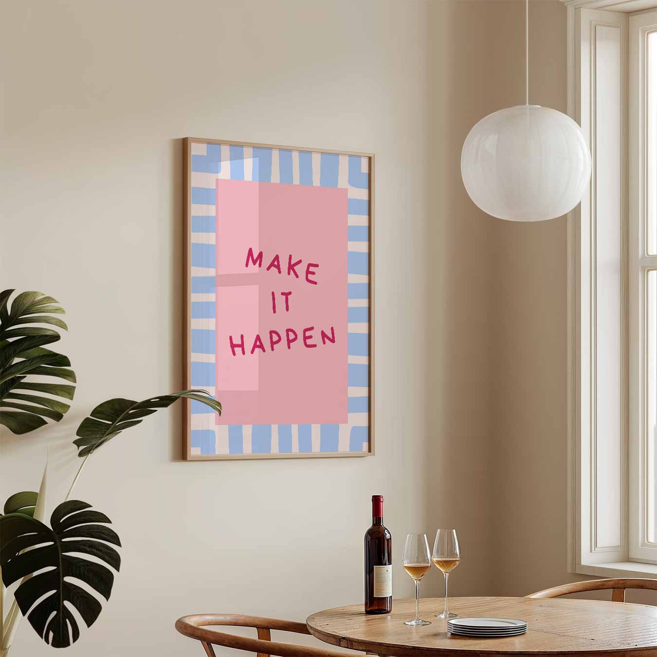 Inspirerende Motivatieposter "Make It Happen Poster-WallArtistic