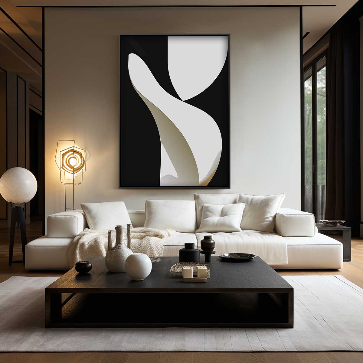 Minimalistische Abstracte Vormen Kunstwerk-canvas-dibond-plexiglas-wanddecoratie-WallArtistic