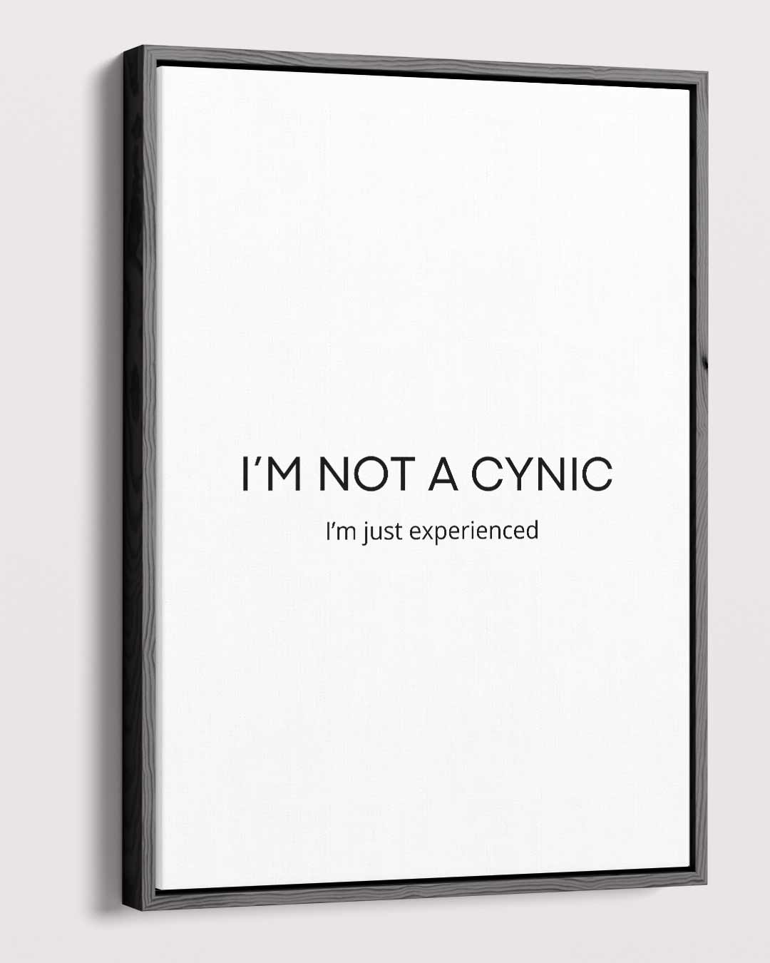Cynic Experience Quote Poster Kunstwerk-canvas-dibond-plexiglas-wanddecoratie-WallArtistic