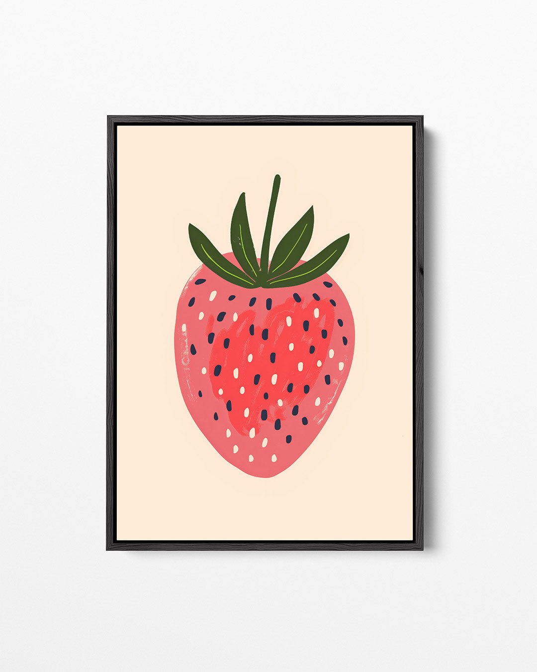 Speelse aardbei illustratie Kunstwerk