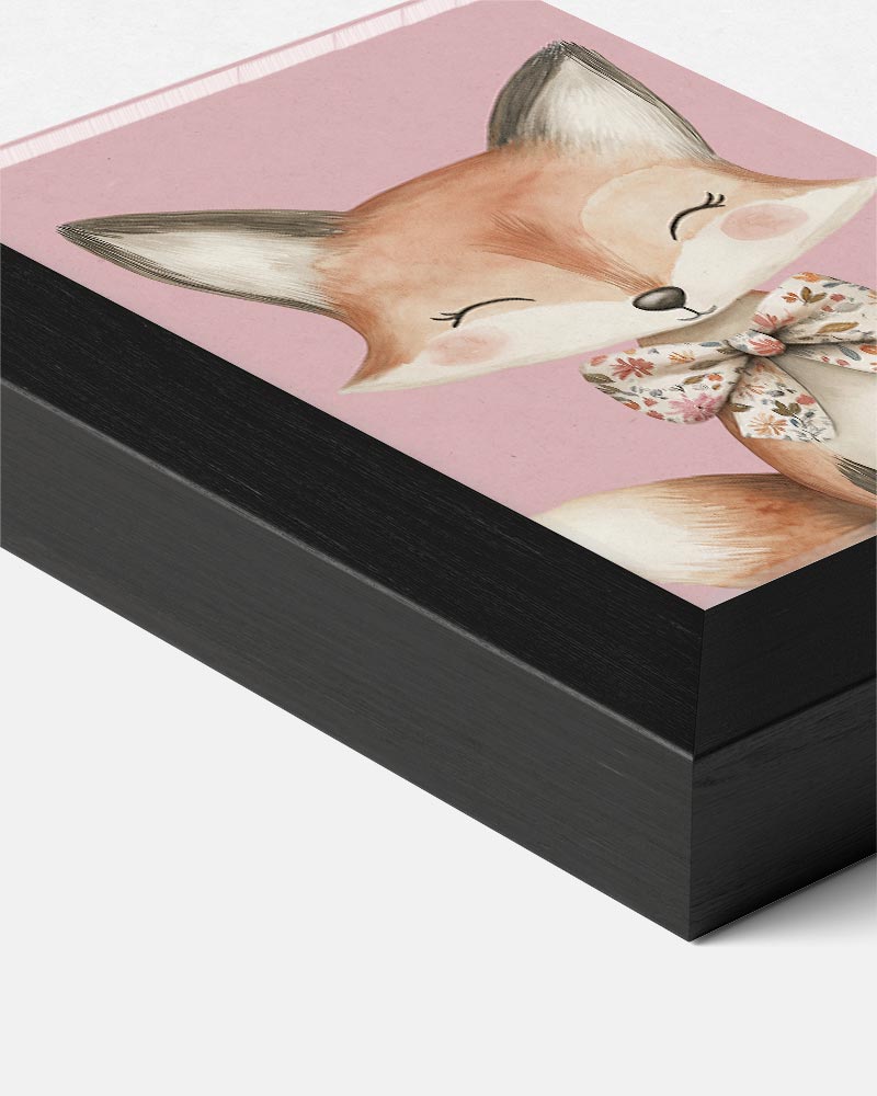 Schattige Vos met Strik Poster-WallArtistic