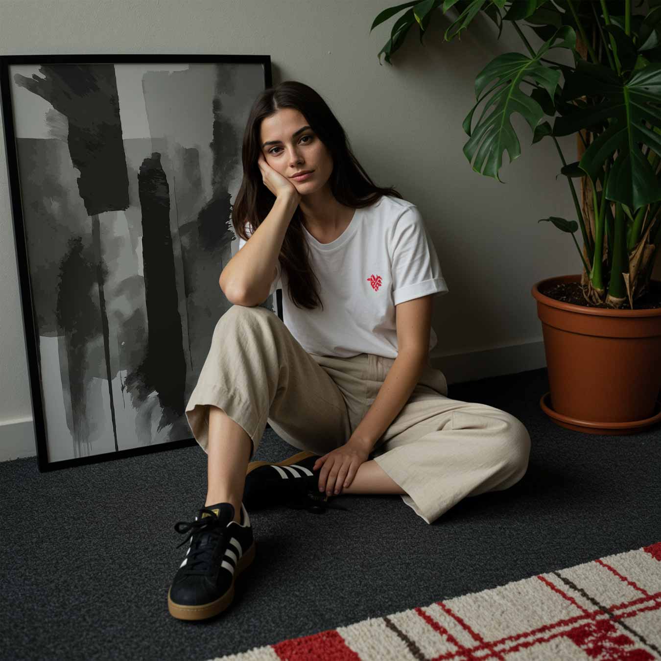 Abstracte Monochroom Postervormgeving Poster-WallArtistic