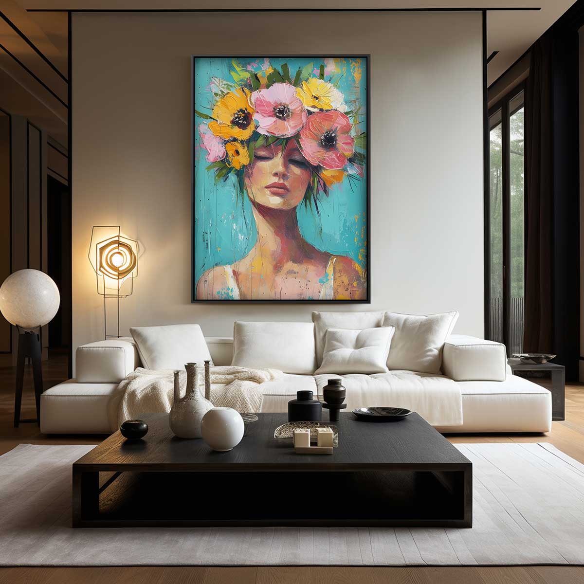 Bloemenpracht Portret Kunstwerk-canvas-dibond-plexiglas-wanddecoratie-WallArtistic