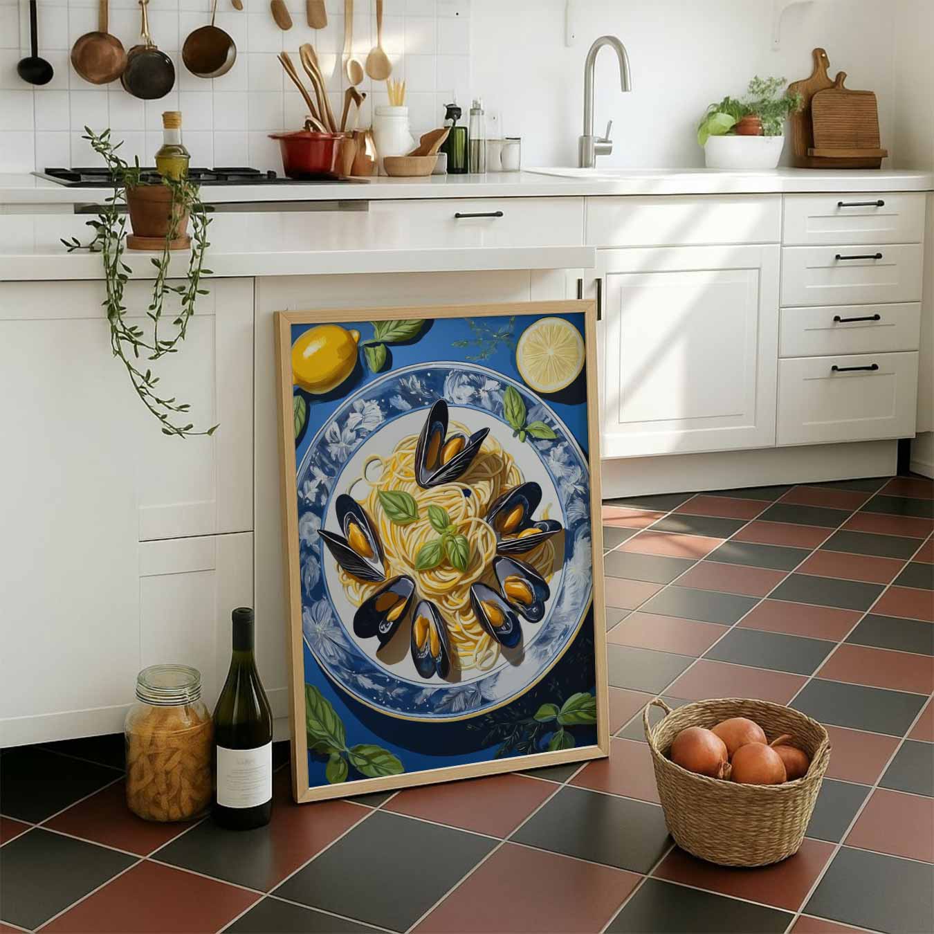 Italiaanse Pasta Delicatesse Poster-WallArtistic