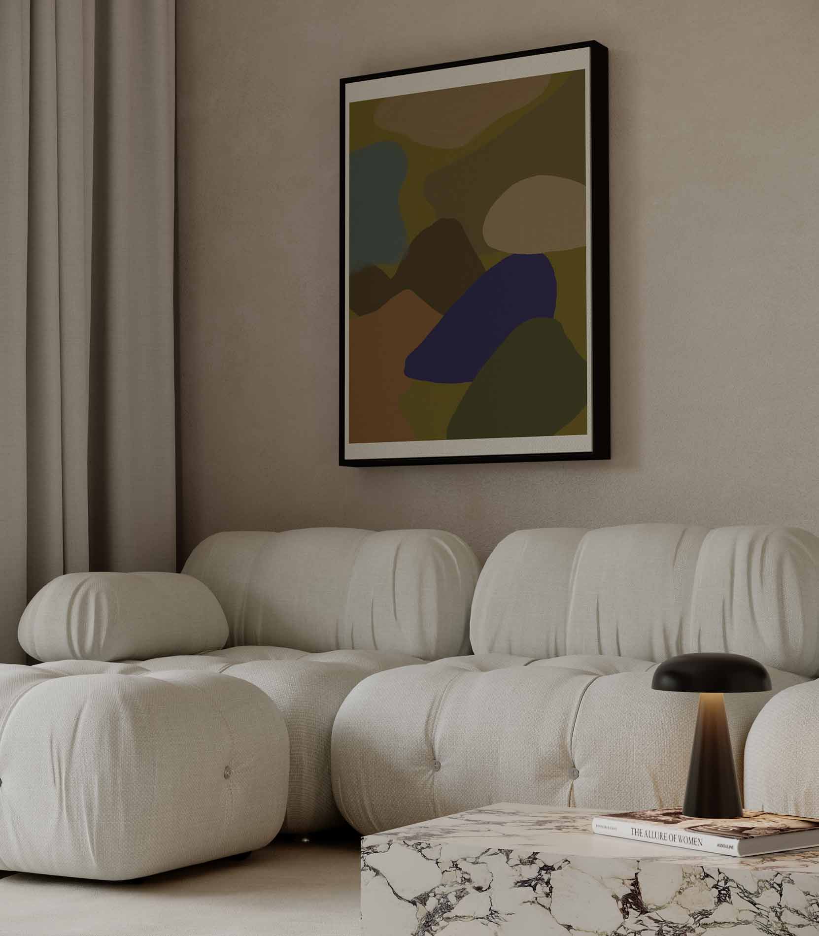 Kleurrijke Stenen Abstract Kunstwerk-canvas-dibond-plexiglas-wanddecoratie-WallArtistic