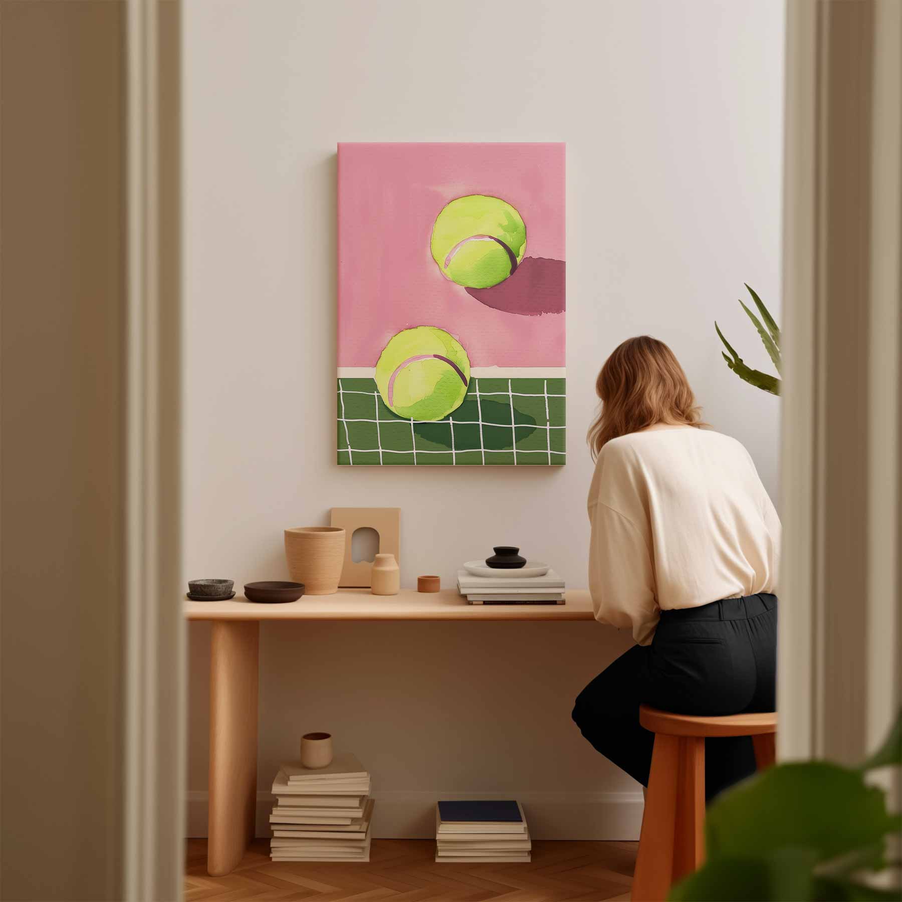 Tennis Dromen Kunstwerk-canvas-dibond-plexiglas-wanddecoratie-WallArtistic