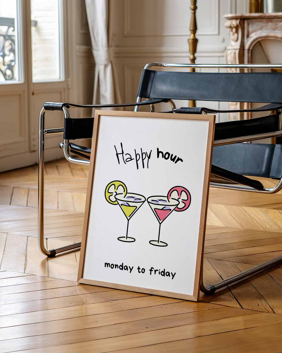 Happy Hour Cocktail Poster