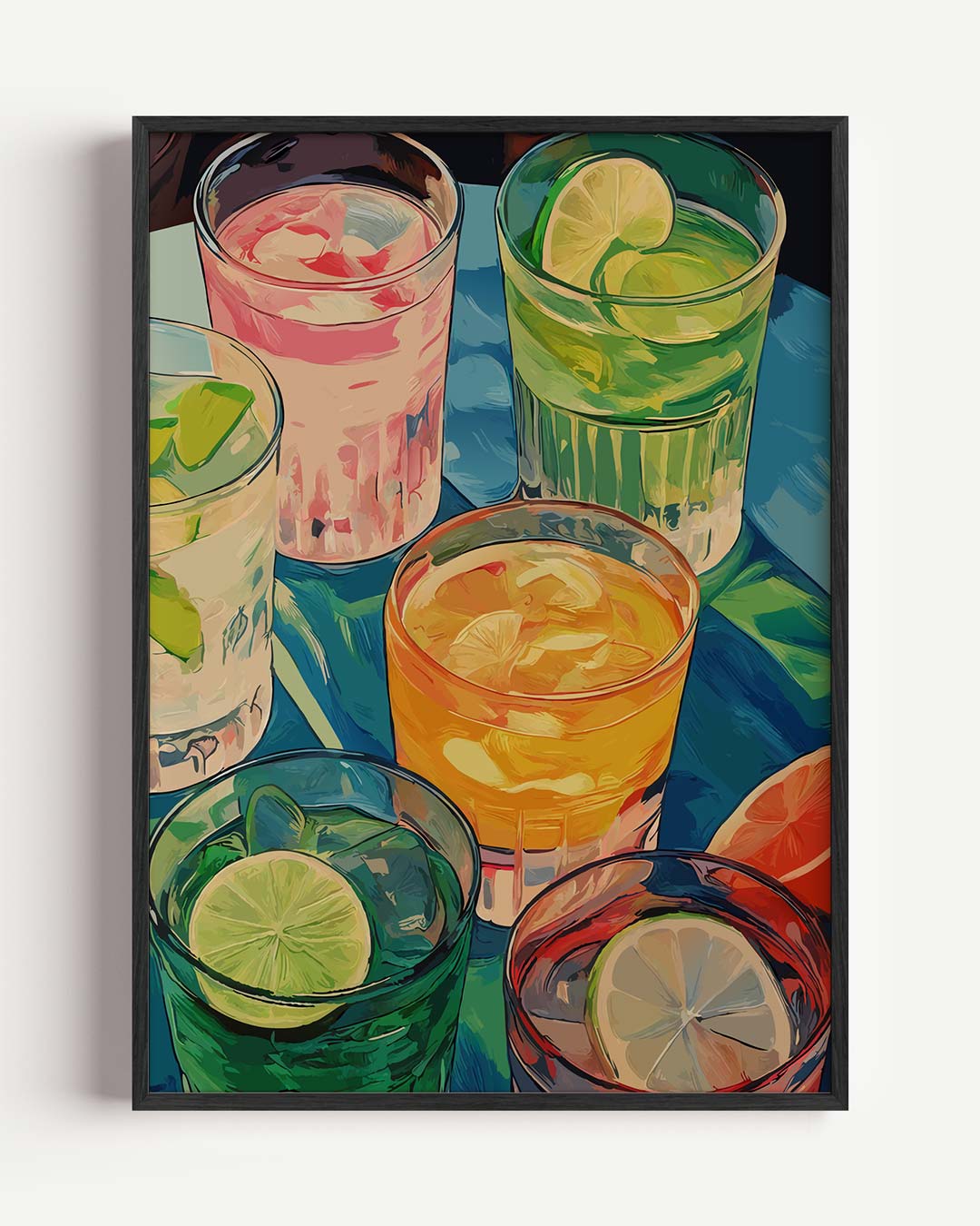 Verfrissende Zomer Cocktails Poster-WallArtistic