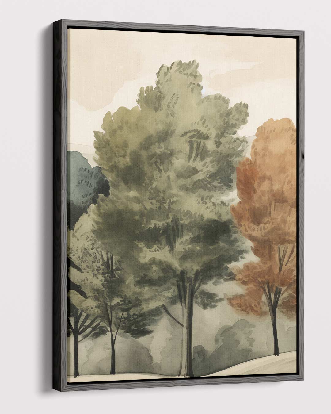 Vier Seizoenen Bomen Schilderij Kunstwerk-canvas-dibond-plexiglas-wanddecoratie-WallArtistic