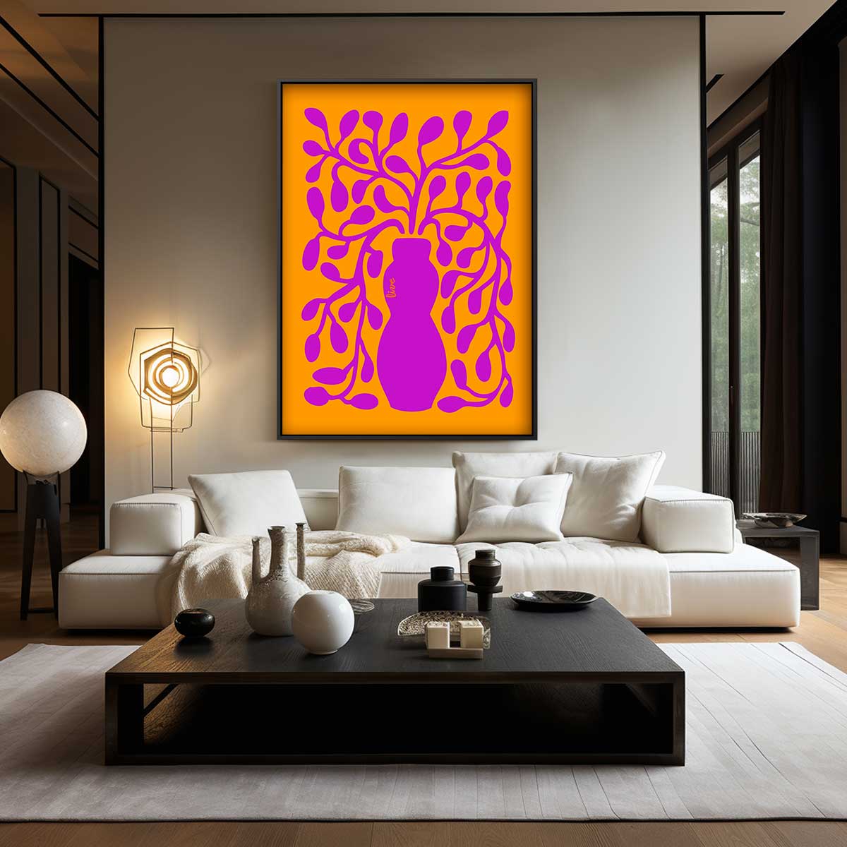 Vrolijk Botanisch Schouwspel Kunstwerk-canvas-dibond-plexiglas-wanddecoratie-WallArtistic