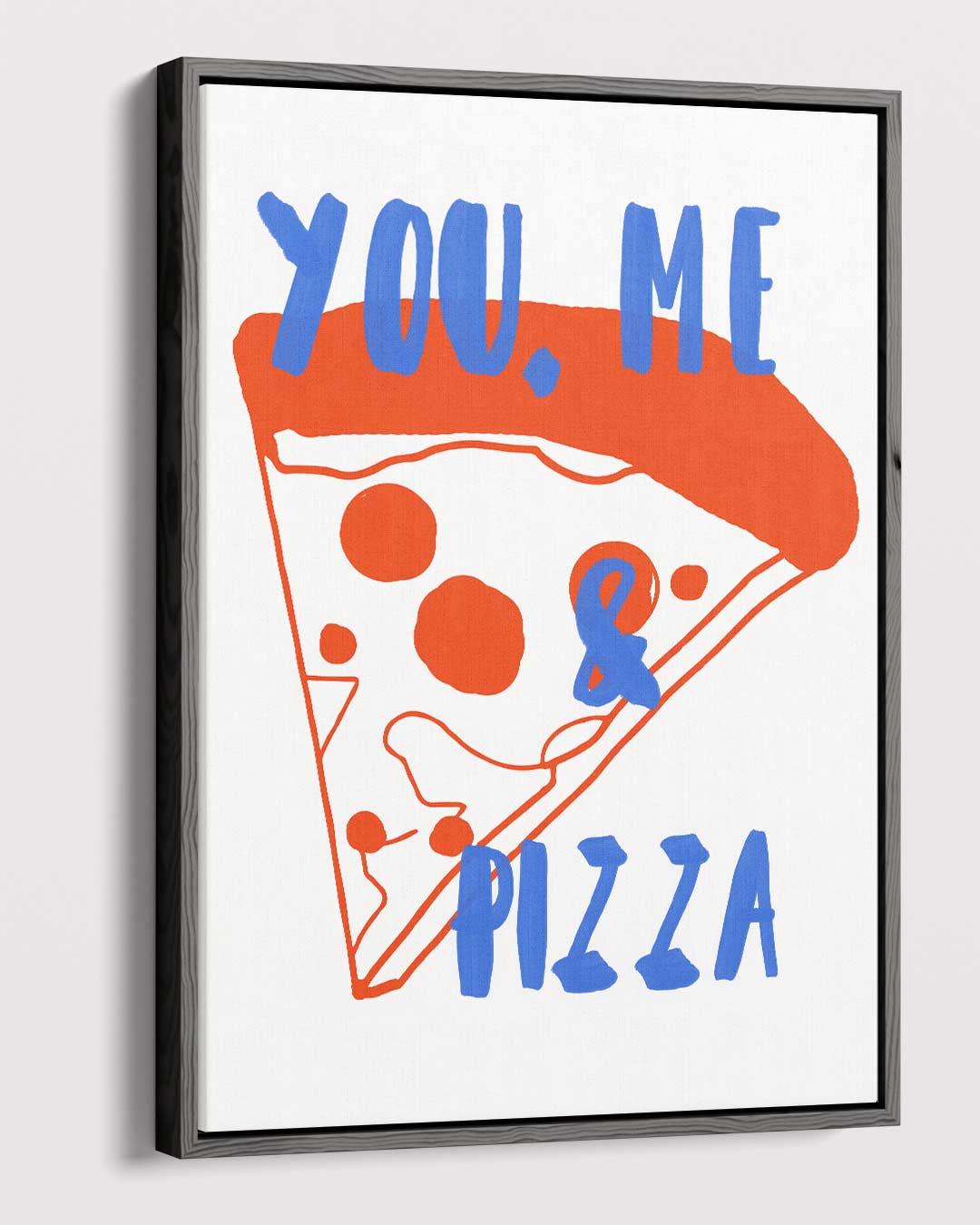 You, Me & Pizza Kunstwerk-canvas-dibond-plexiglas-wanddecoratie-WallArtistic