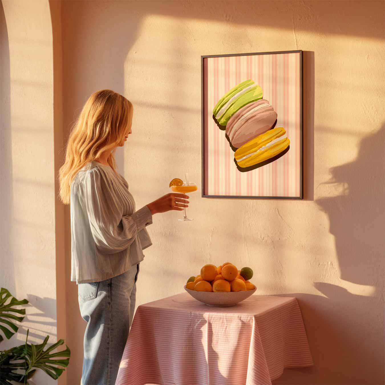 Kleurrijke Macaron Sfeerposter-WallArtistic