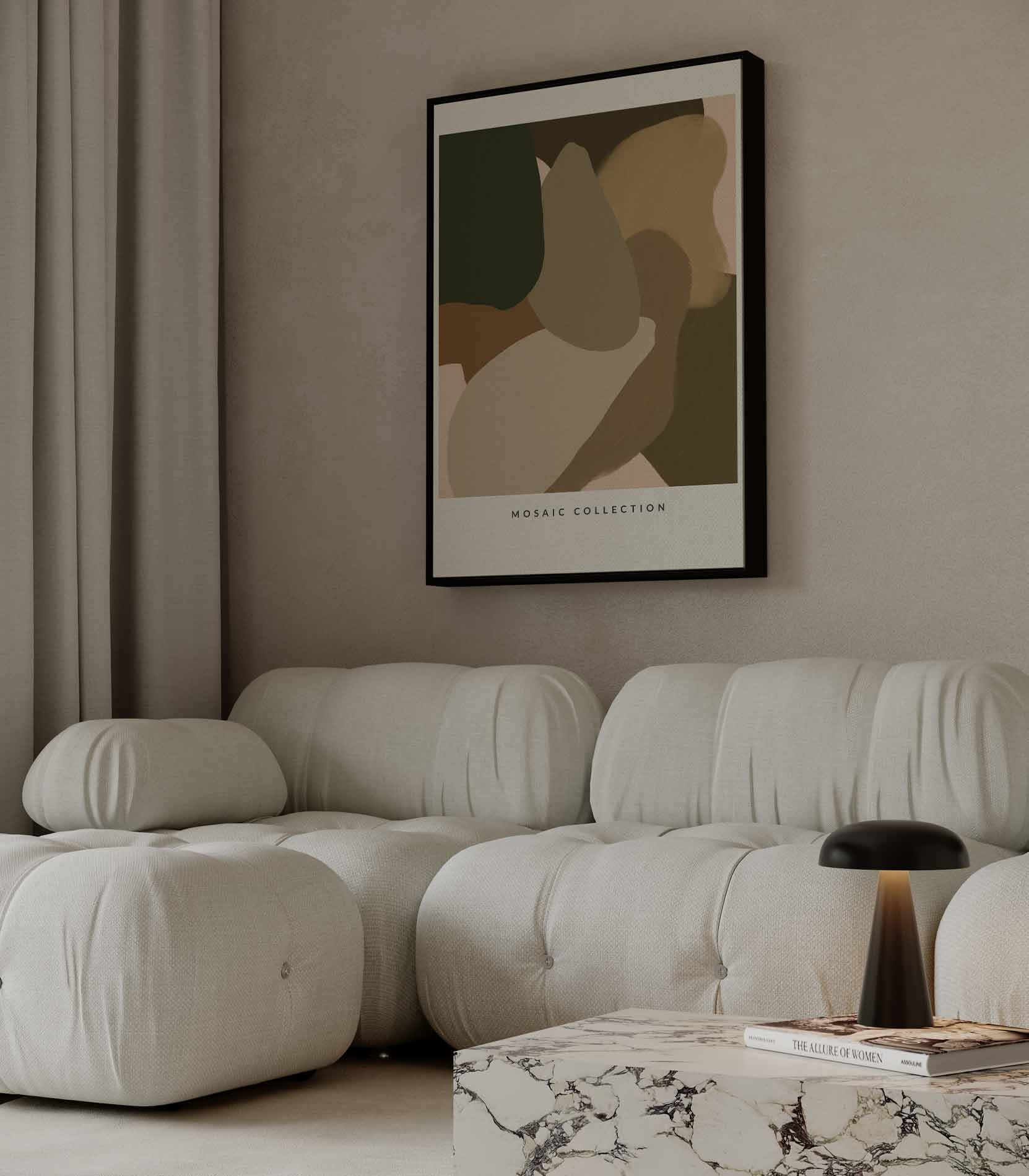 Aardse Harmonie in Abstract Kunstwerk-canvas-dibond-plexiglas-wanddecoratie-WallArtistic