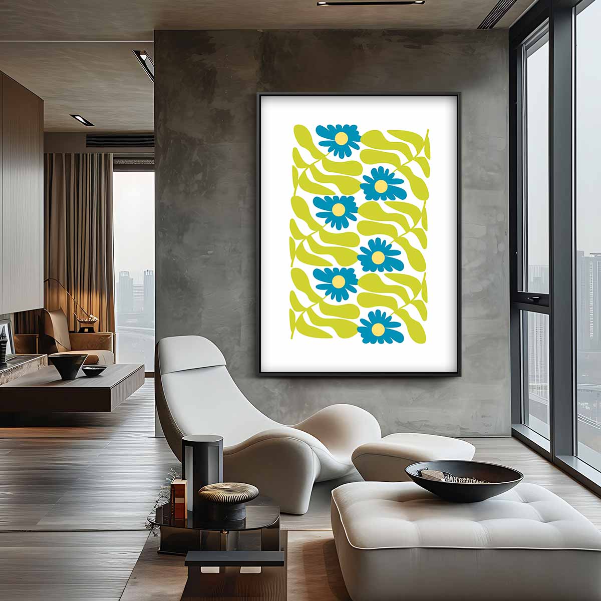 Bloemen en Bladeren Spektakel Kunstwerk-canvas-dibond-plexiglas-wanddecoratie-WallArtistic