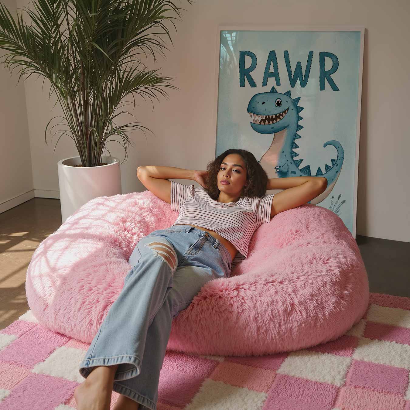 Schattige Dino "Rawr" Poster