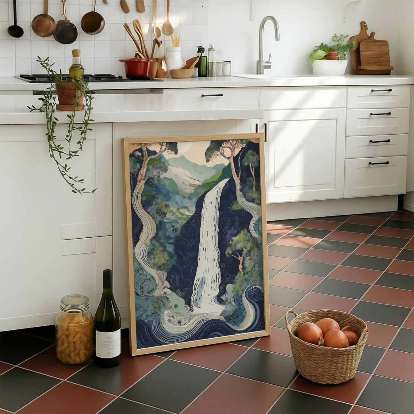 Dromerige Waterval Sprookjesbos Poster