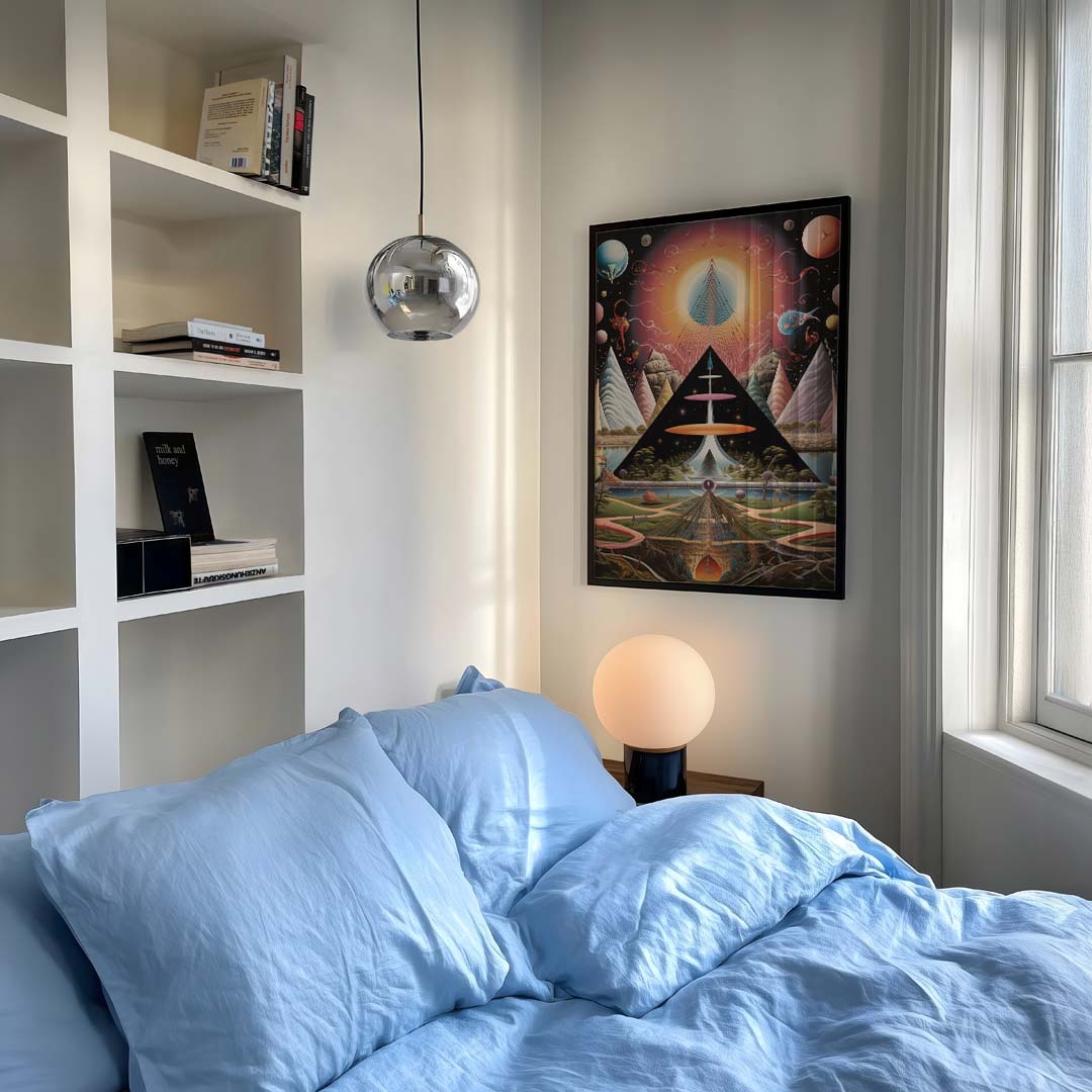 Dromerige Kosmische Landschap Poster-WallArtistic