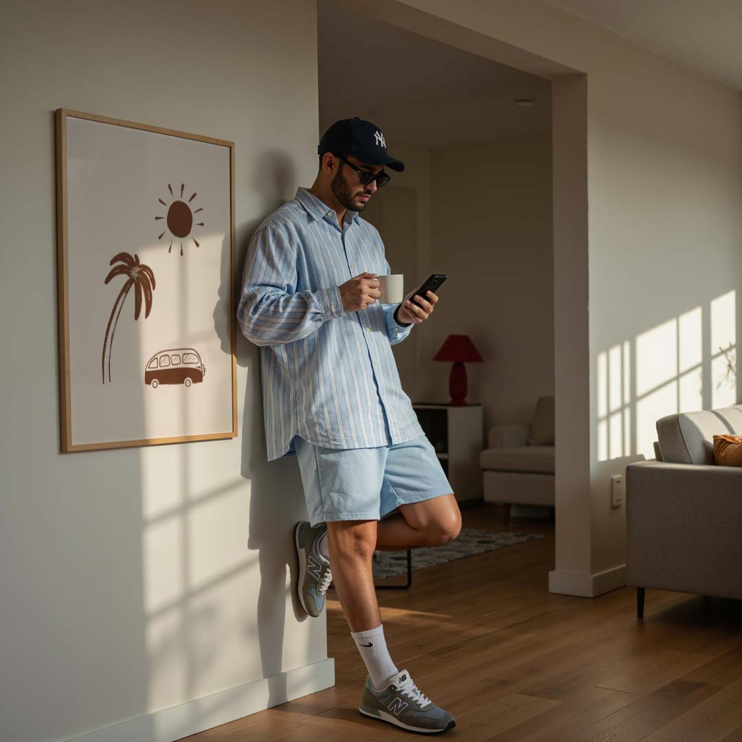 Zomerse Roadtrip Illustratie Poster-WallArtistic