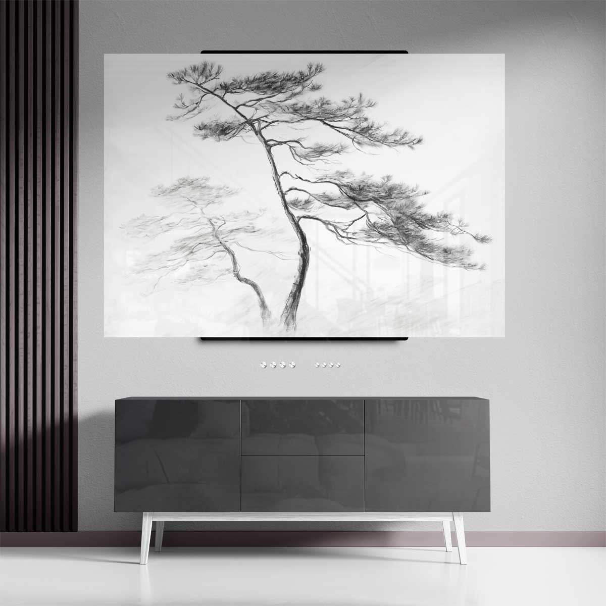 Elegante Dans van Dennenbomen Kunstwerk-canvas-dibond-plexiglas-wanddecoratie-WallArtistic