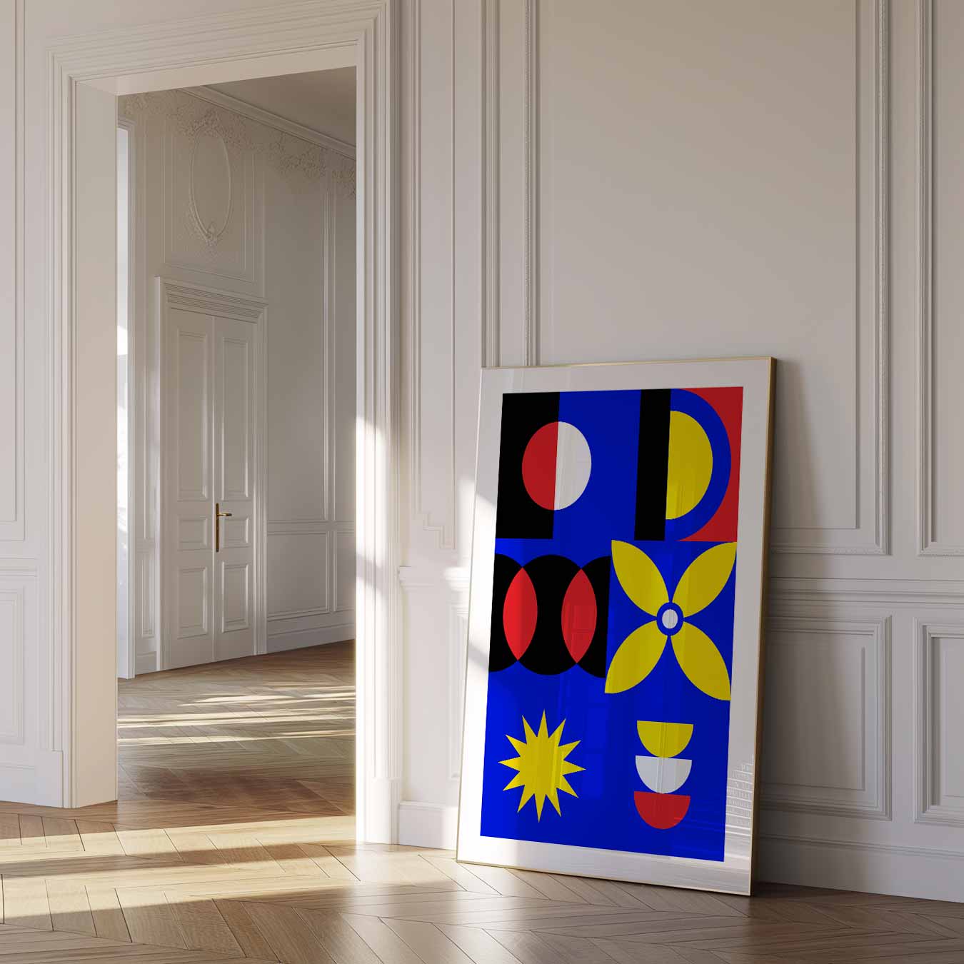 Geometrische Kleurexplosie Poster