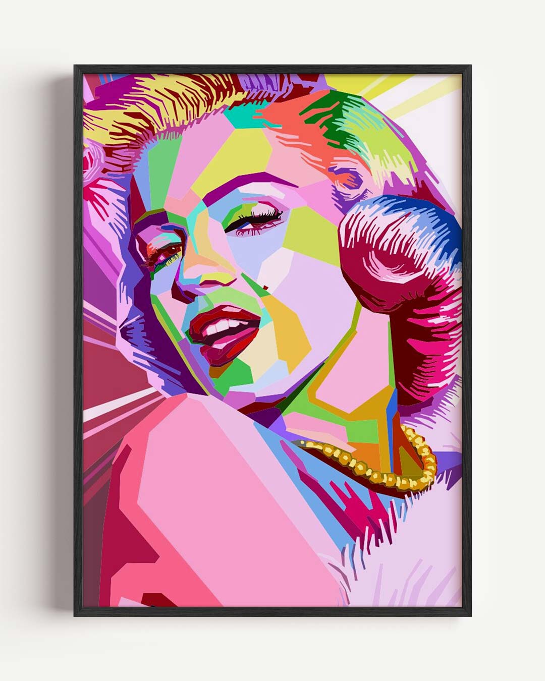 Kleurrijke Glamour Portretposter-WallArtistic