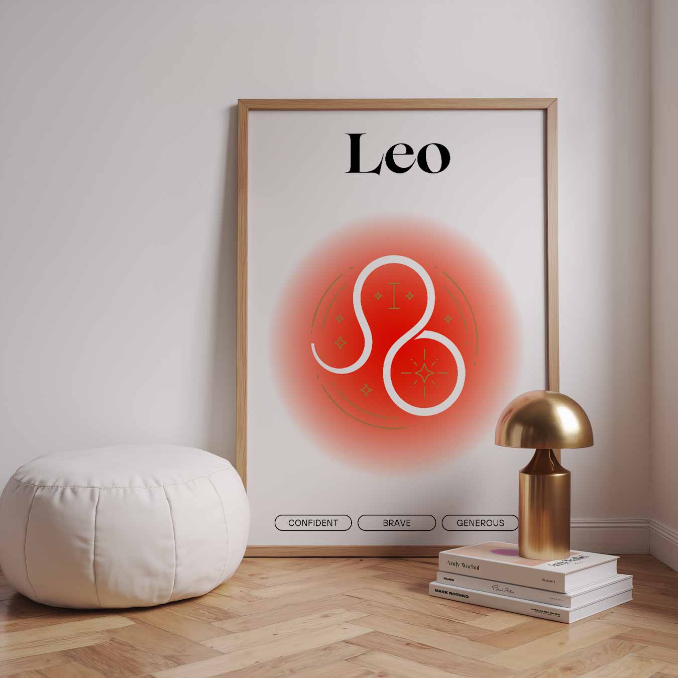 Stijlvolle Leo Astro Poster