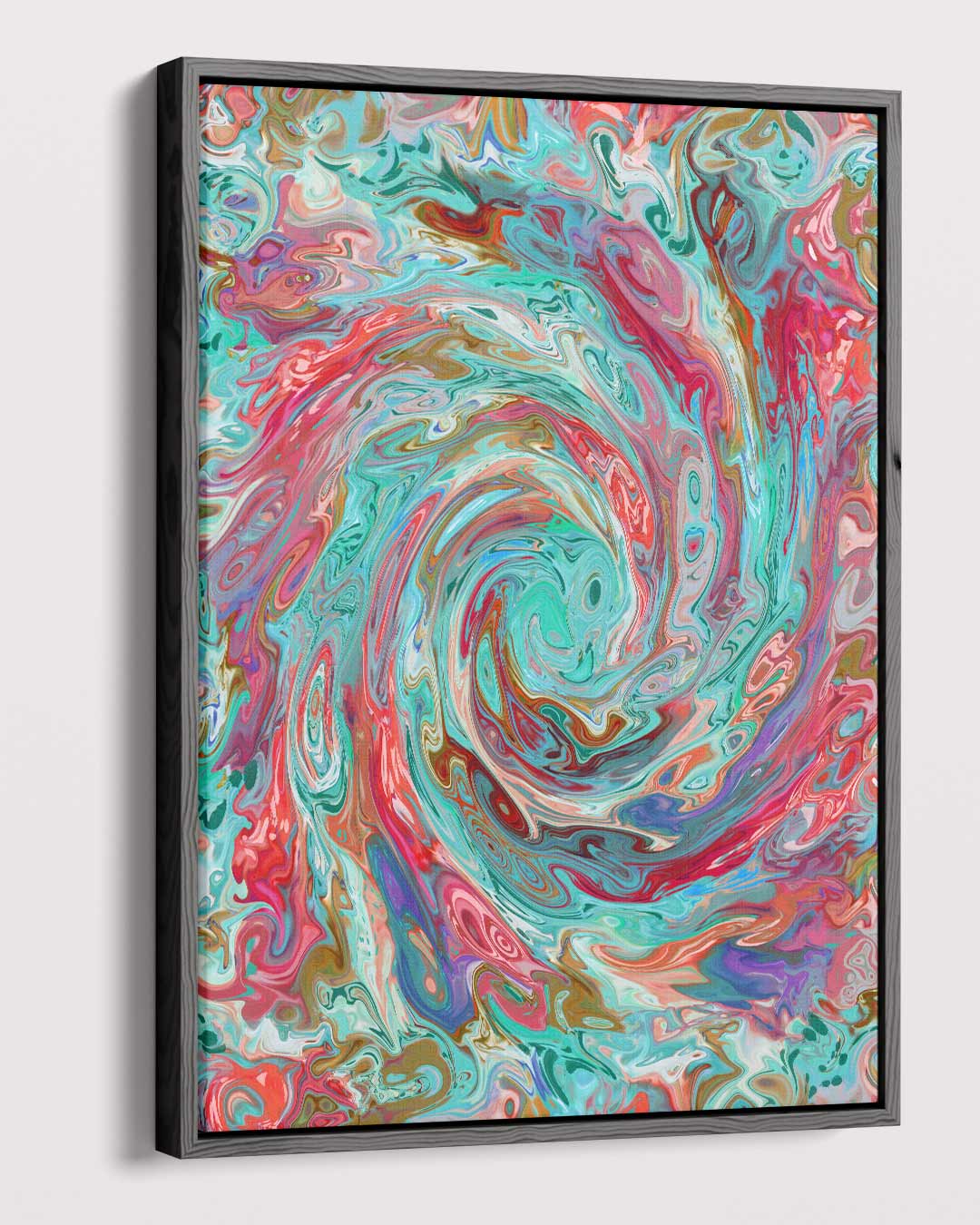 Kleurrijke Werveling Kunstwerk-canvas-dibond-plexiglas-wanddecoratie-WallArtistic