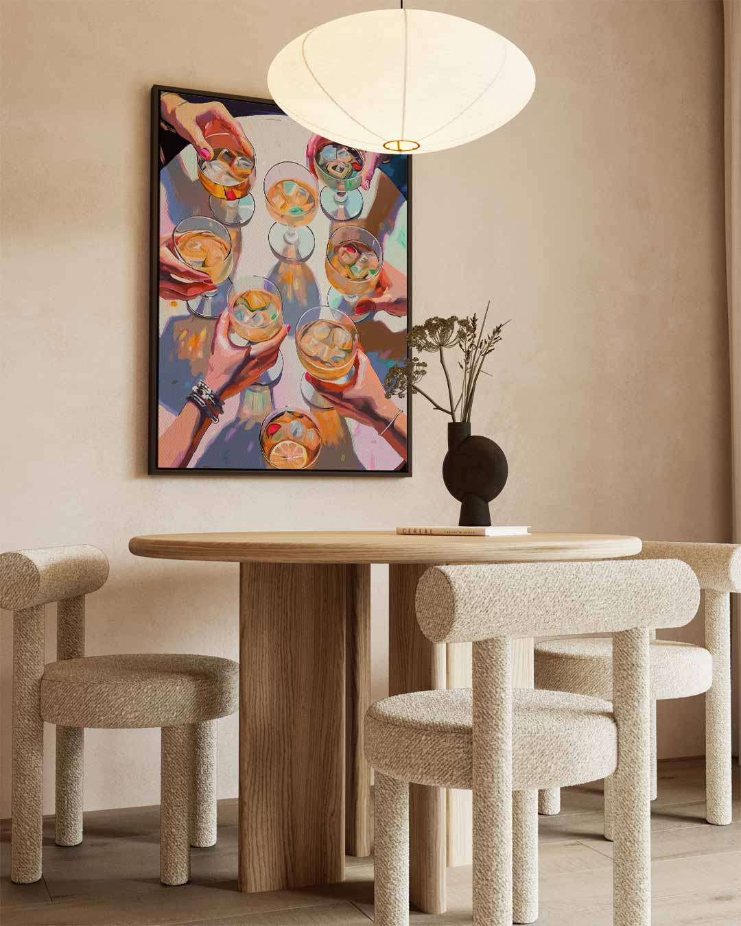 Vriendschapstoast in Kleur Kunstwerk-canvas-dibond-plexiglas-wanddecoratie-WallArtistic