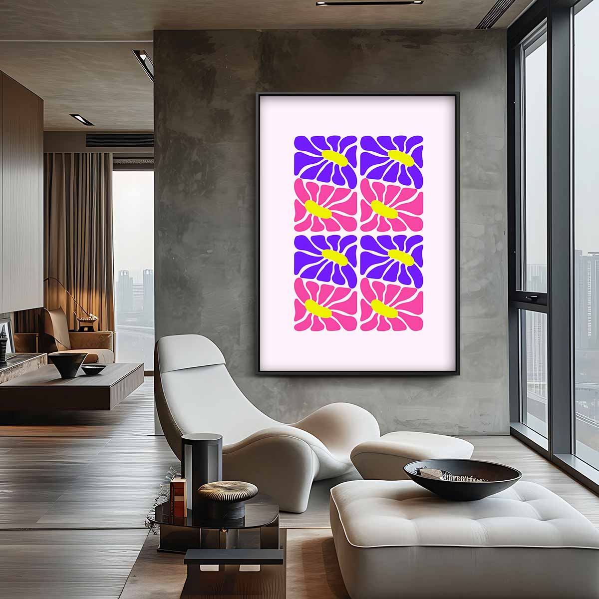 Kleurrijke Bloemenpracht Kunstwerk-canvas-dibond-plexiglas-wanddecoratie-WallArtistic