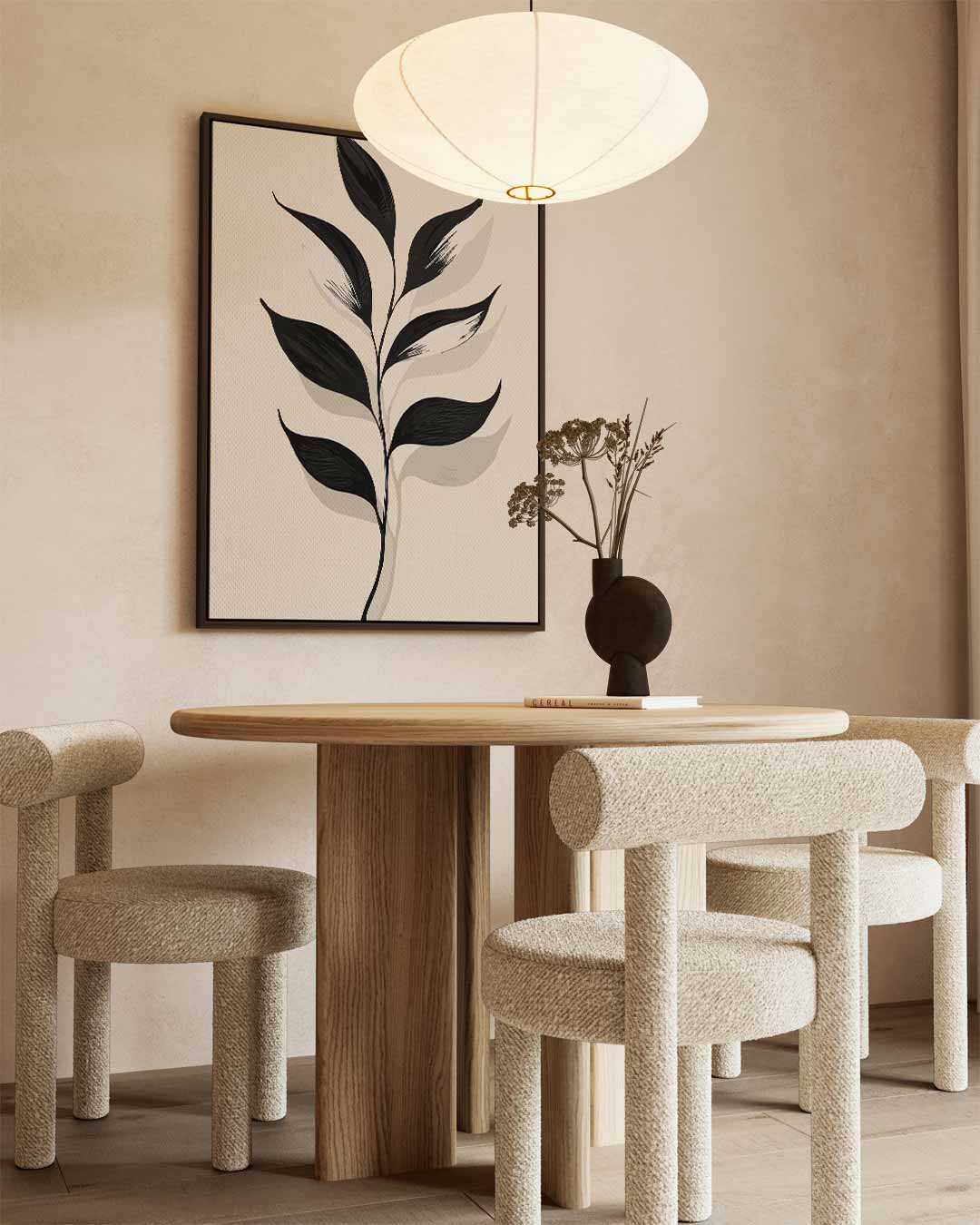 Minimalistische Botanische Illustratie Kunstwerk-canvas-dibond-plexiglas-wanddecoratie-WallArtistic