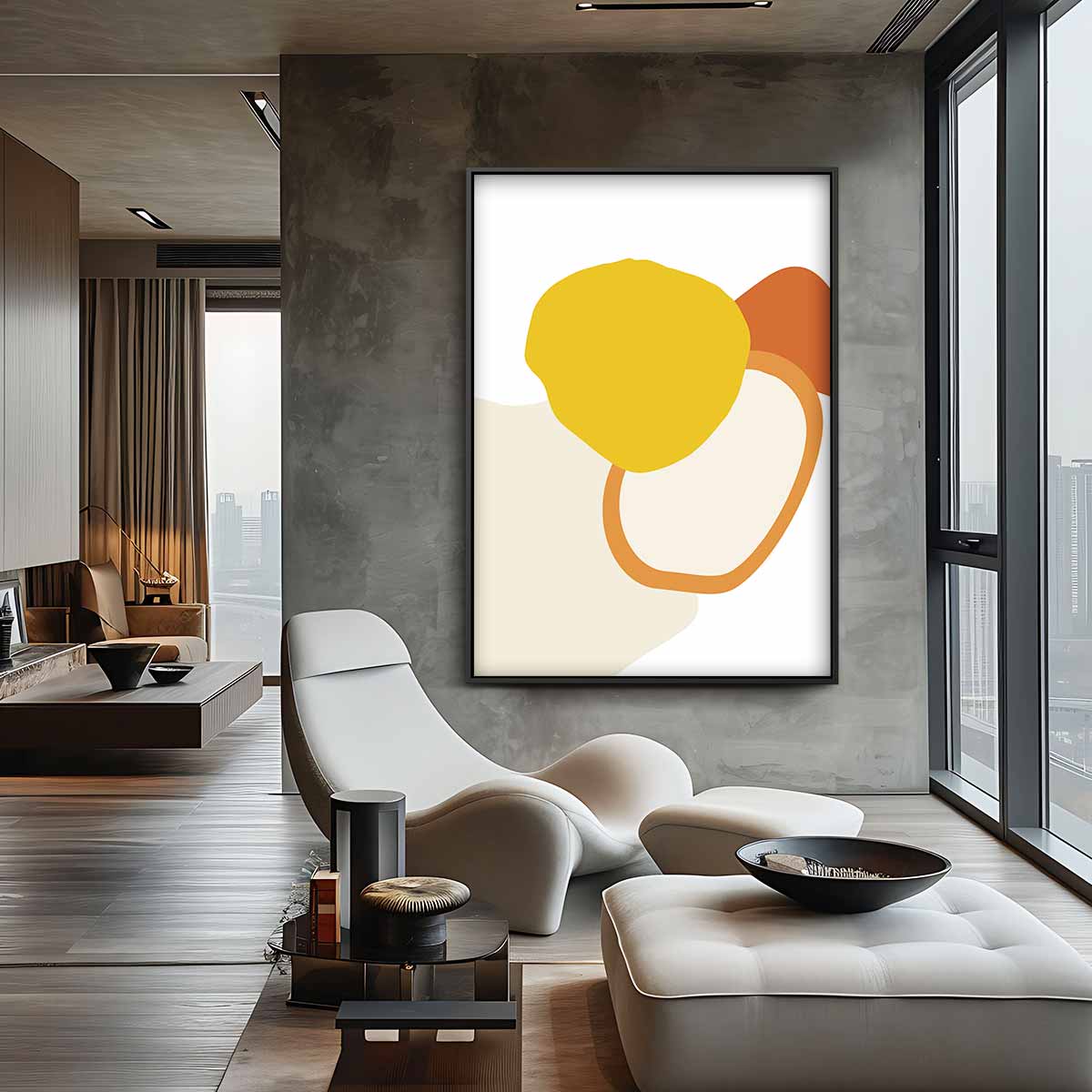 Abstracte Kleurencompositie Kunstwerk-canvas-dibond-plexiglas-wanddecoratie-WallArtistic