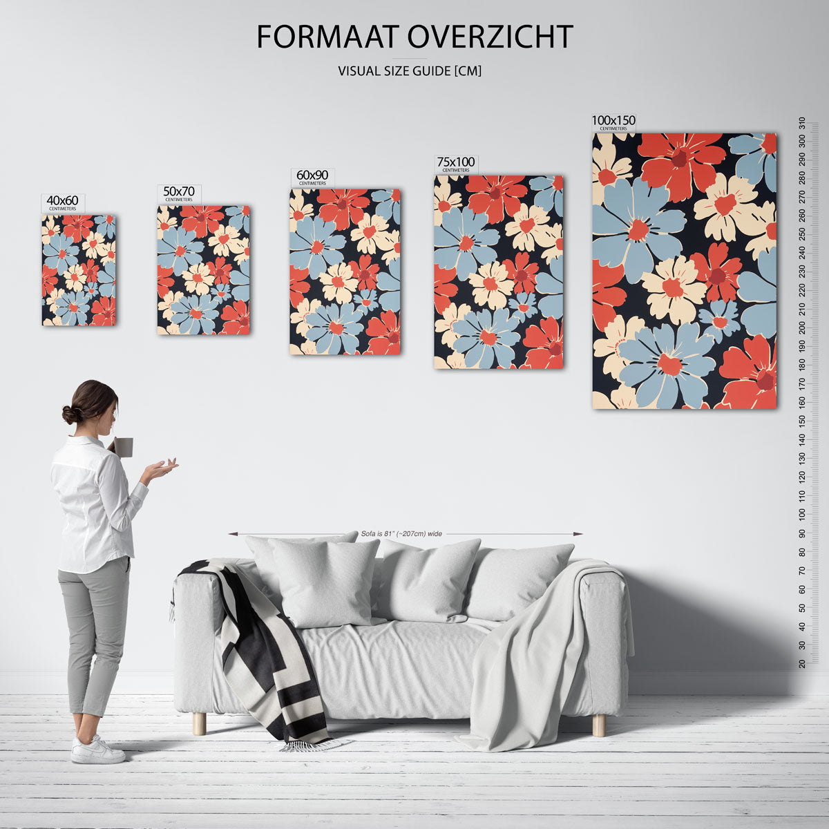 Bloemrijke compositie Kunstwerk