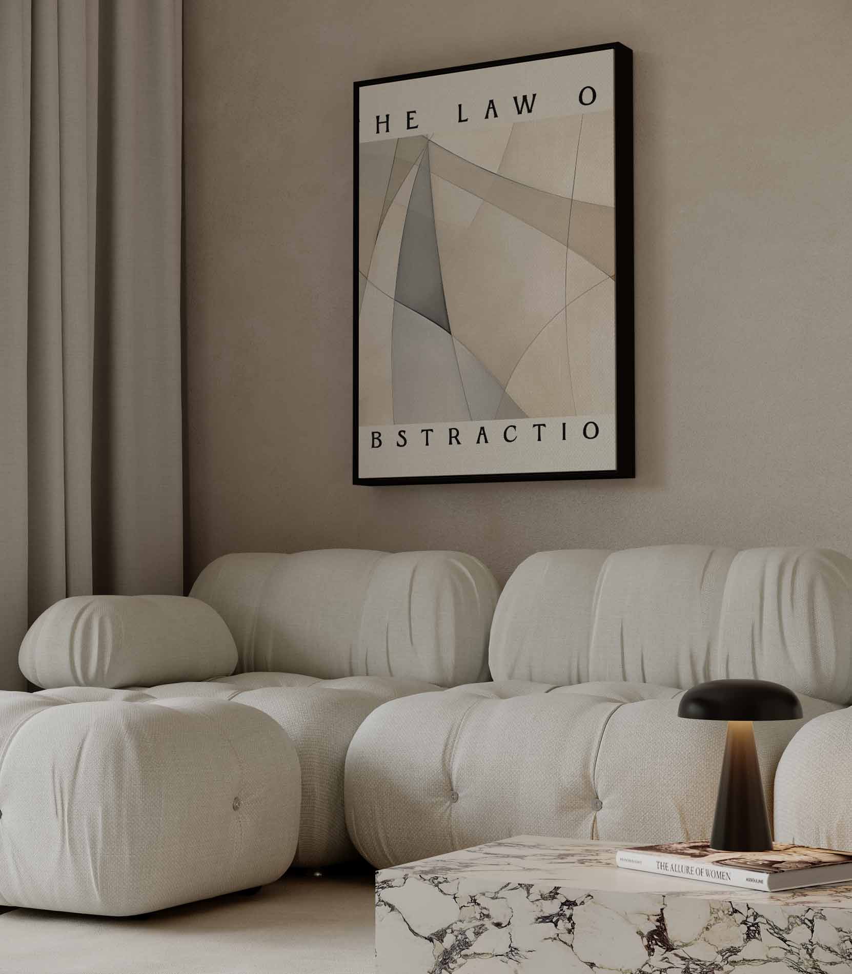 Elegante Abstractie Kunstwerk-canvas-dibond-plexiglas-wanddecoratie-WallArtistic