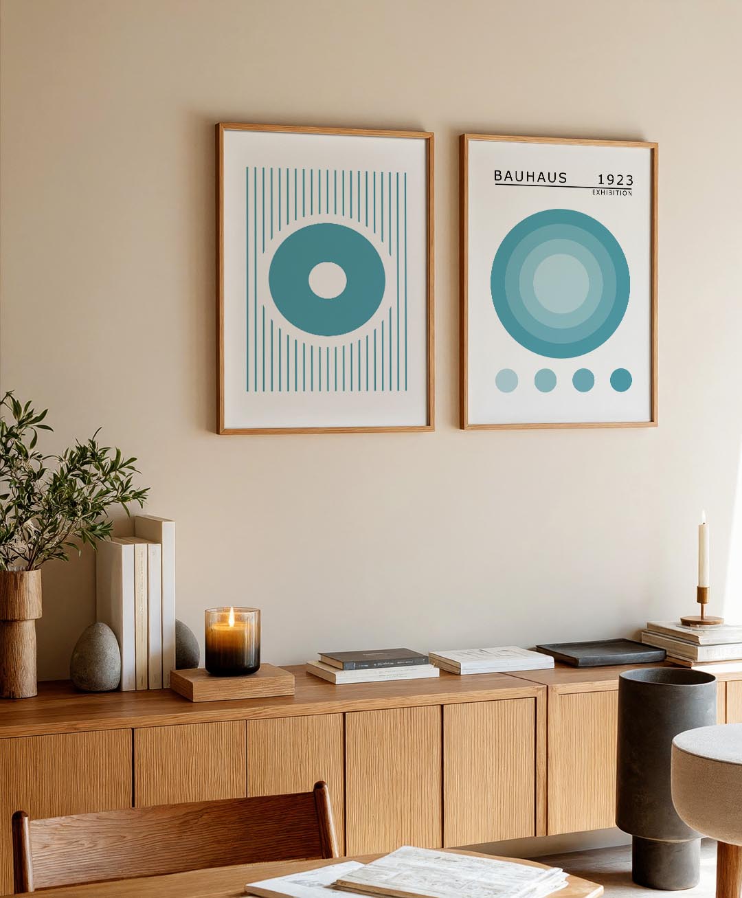 Cirkel en lijnen Posterset