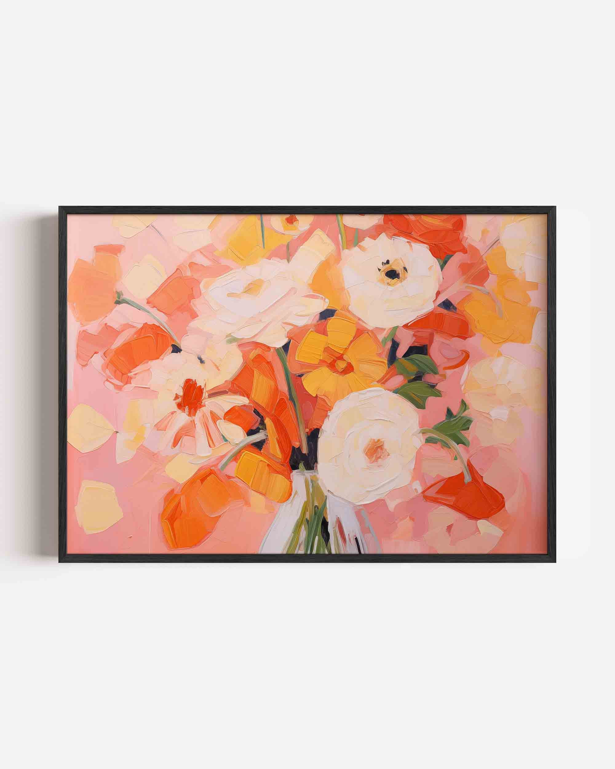 Bloemen in vaas Poster