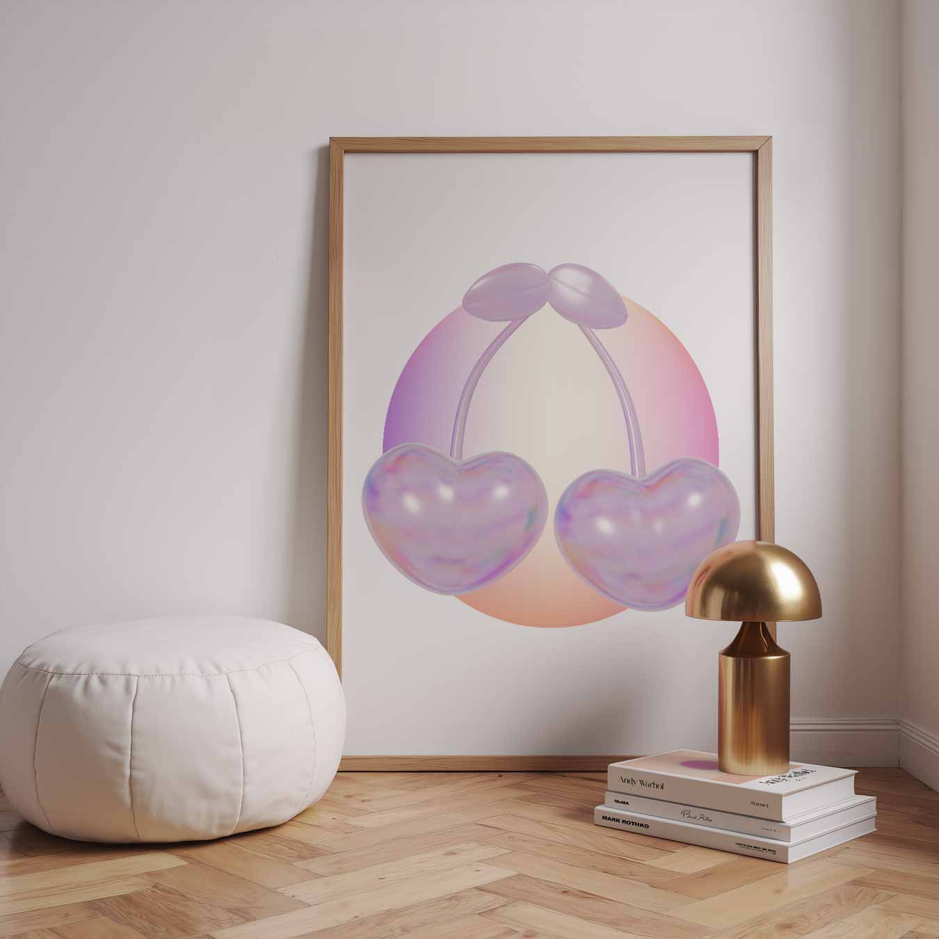 Zachte Pastel Kersen Poster-WallArtistic