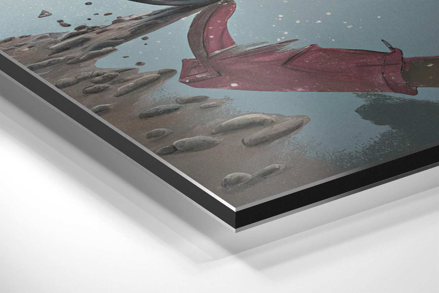 Wandelend langs de horizon Kunstwerk-canvas-dibond-plexiglas-wanddecoratie-WallArtistic