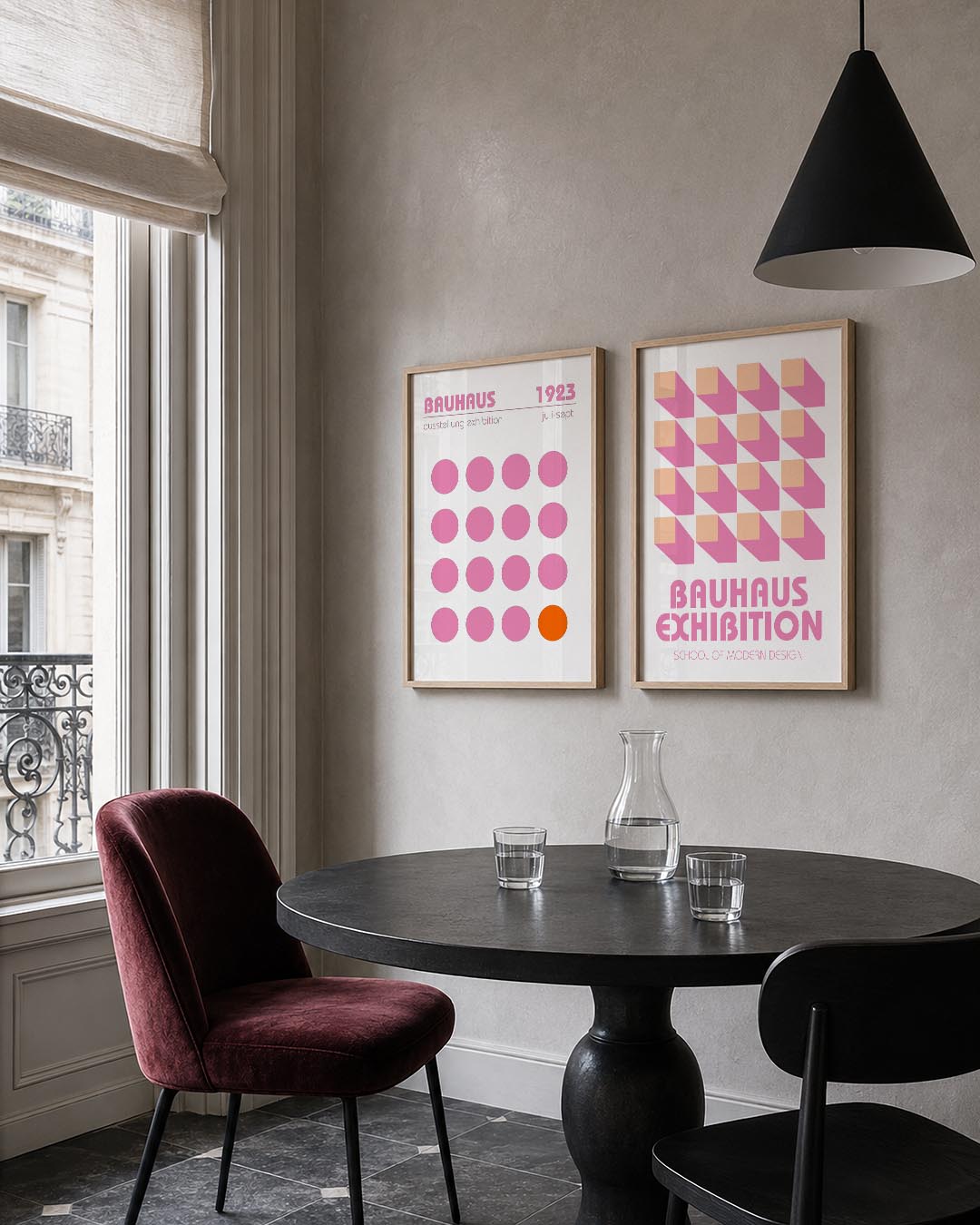 Cirkelpatroon en kleur Posterset