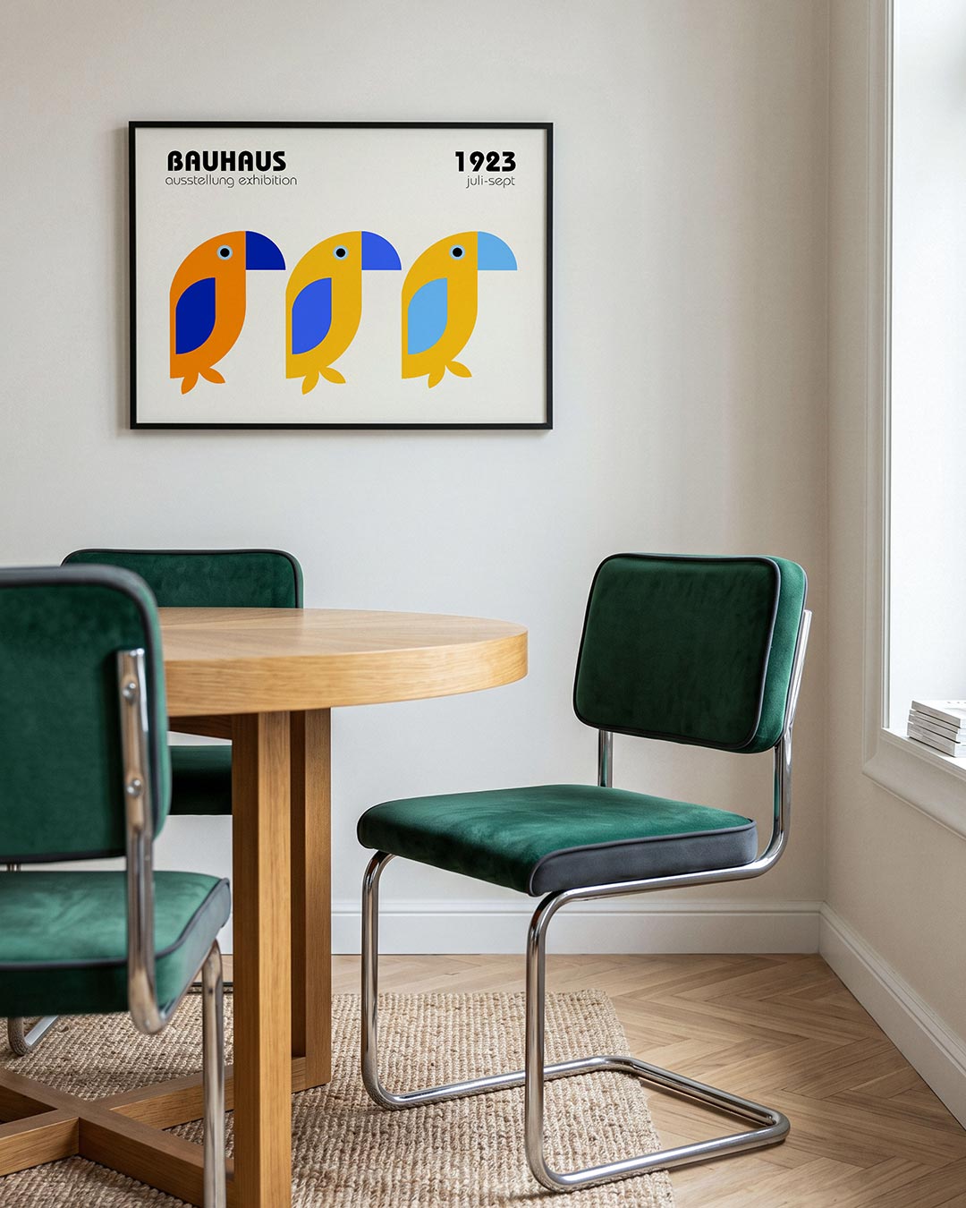 Vogels en kleurvlakken Poster
