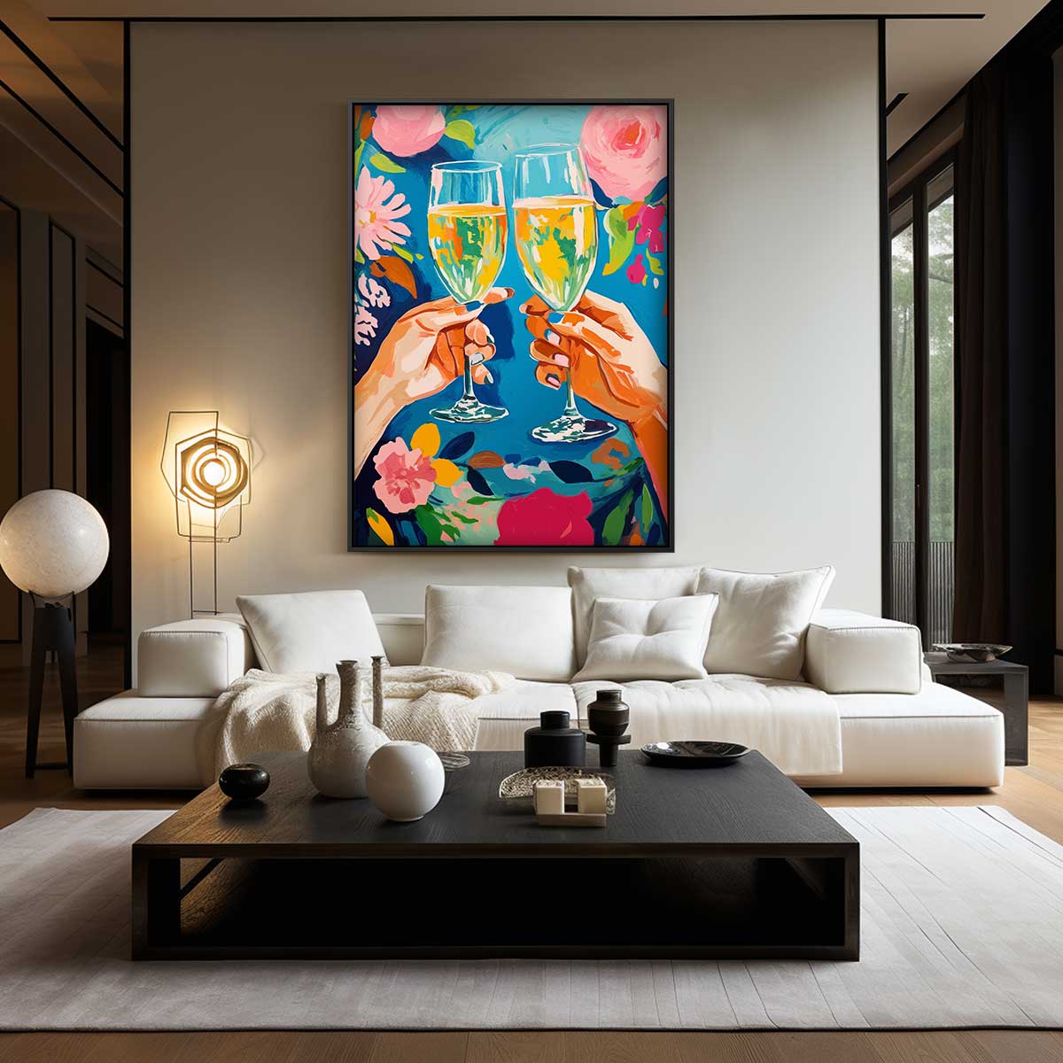 Feestelijke Toast Kunstwerk-canvas-dibond-plexiglas-wanddecoratie-WallArtistic
