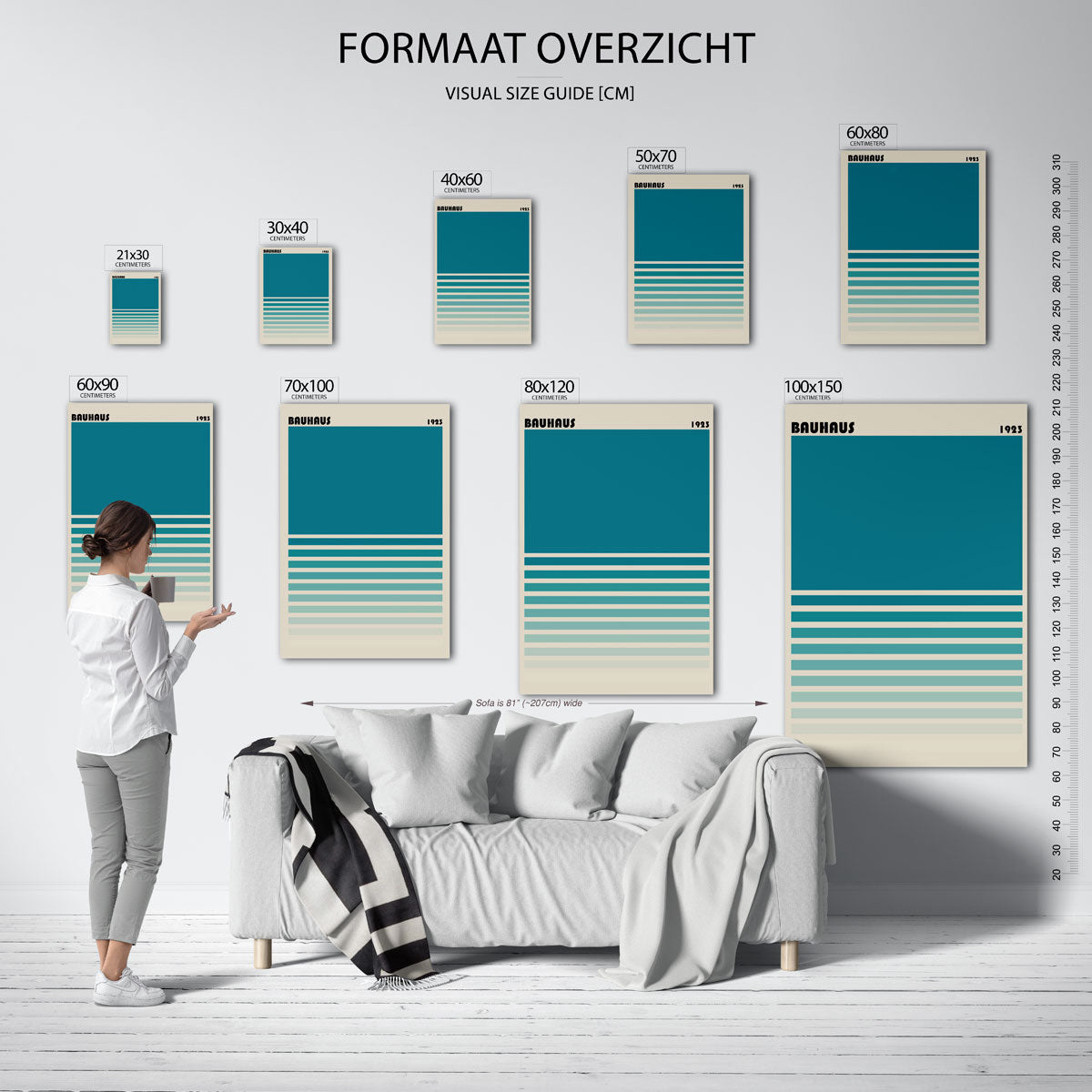 Vlakverdeling en lijnen Poster