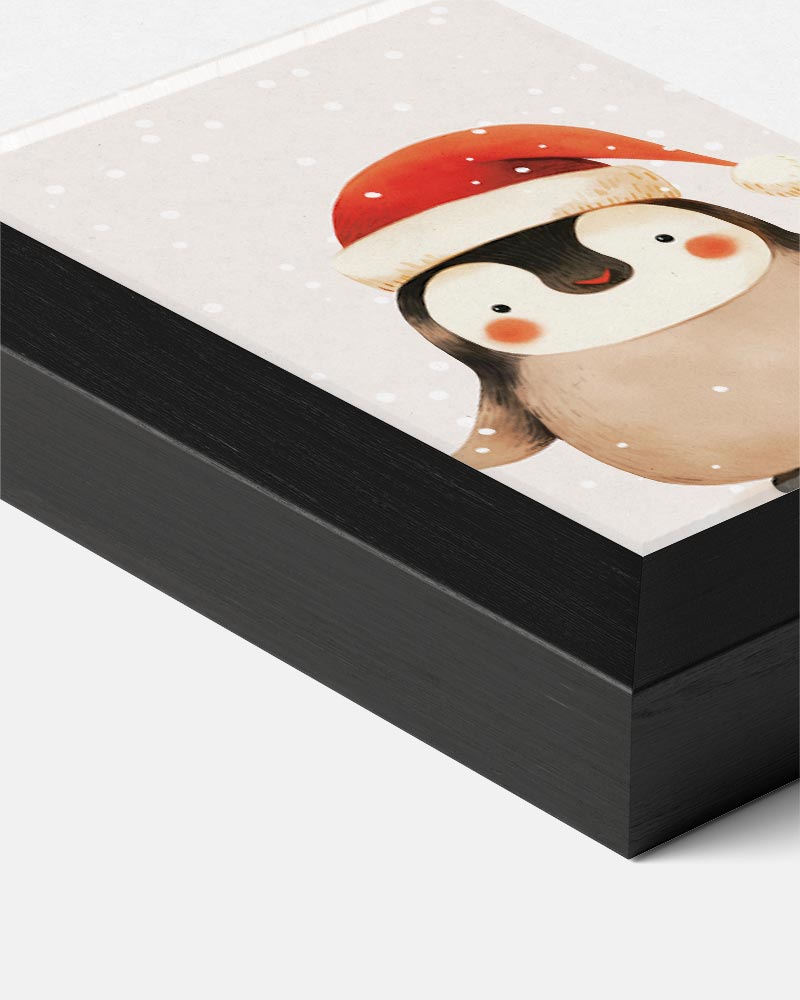 Winterse Pinguïn Vrolijkheid Poster-WallArtistic